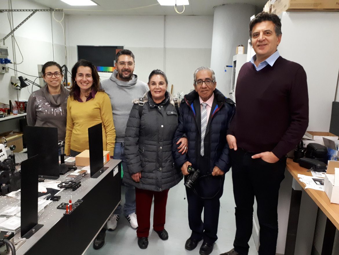 Daniel Malacara Hernández, del Centro de Investigaciones en Optica (Mexico) in visita presso i laboratori ISASI di Pozzuoli