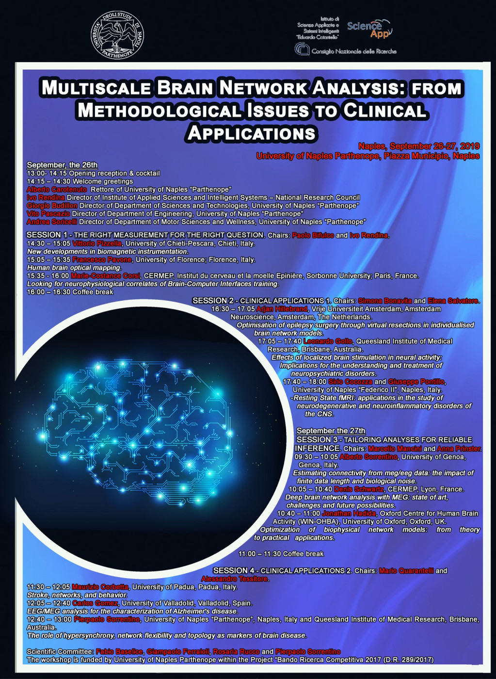 International Workshop: “Multiscale Brain Network Analysis: from methodological issues to clinical applications”